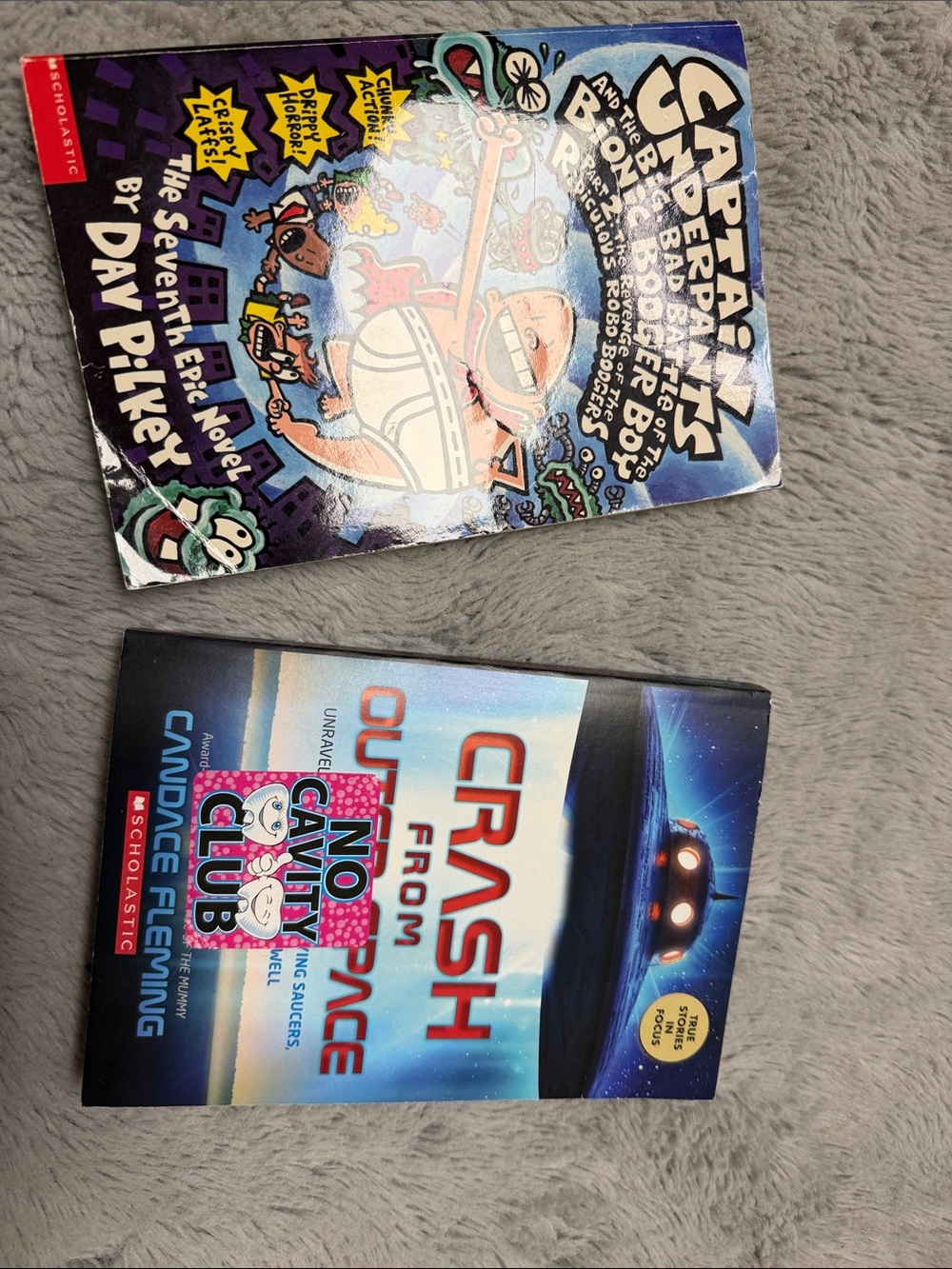 Captain Underpants & Crash From Outer Space - Two Scholastic Kids' Books